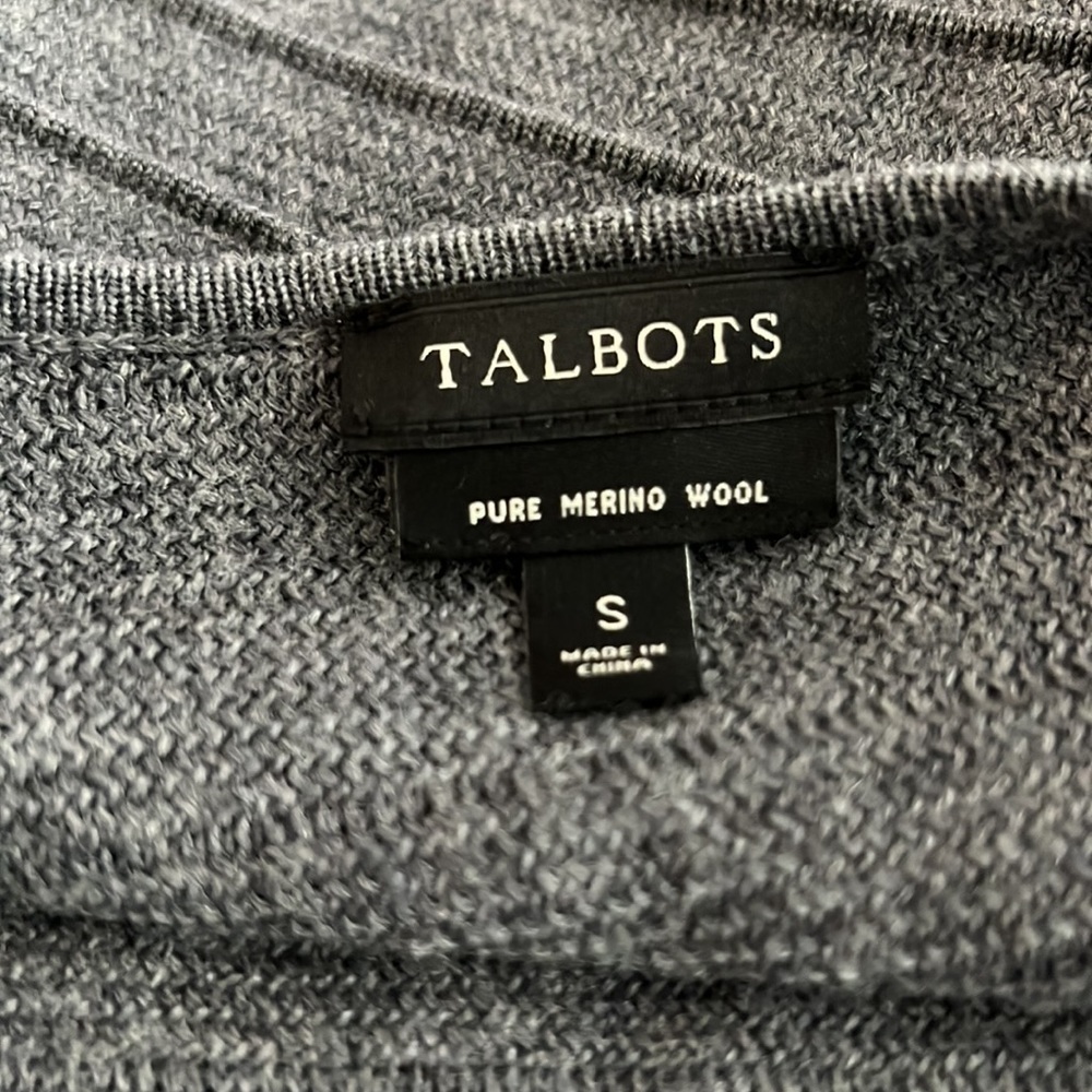Talbots Pure Merino Wool Open Front Fly Away Sweater size S - Picture 8 of 10